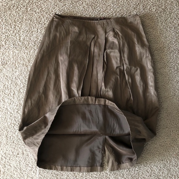 Lafayette 148 NY Taffeta Skirt size 8 Pleated Front Chic cozy gorgeous style - Picture 11 of 13